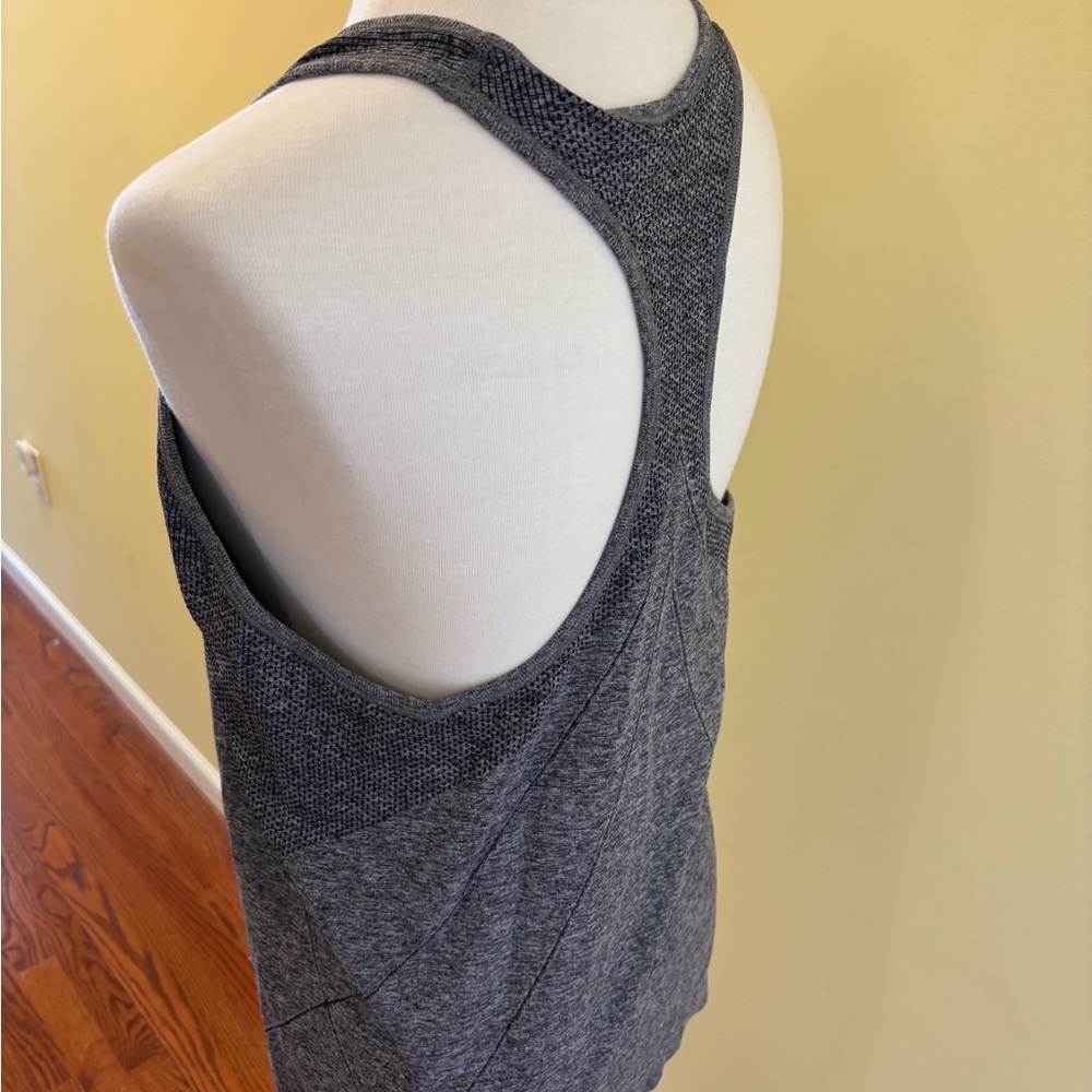 Gray Racerback Women's Tank Top - Picture 3 of 6